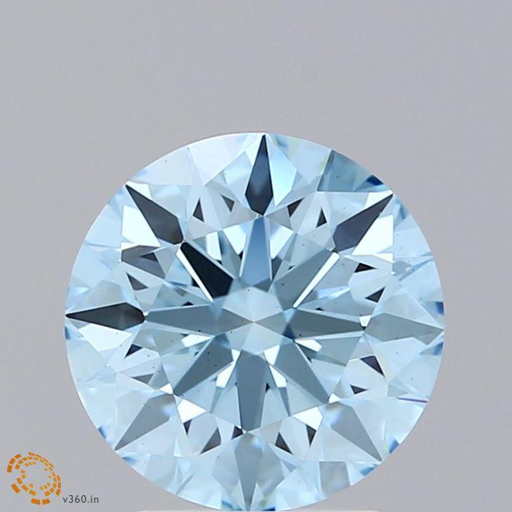 2.64 Ct. Fancy Vivid Blue Round Lab Grown Diamond