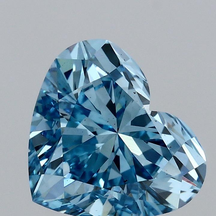2.01 Ct. Fancy Vivid Blue Heart Lab Grown Diamond