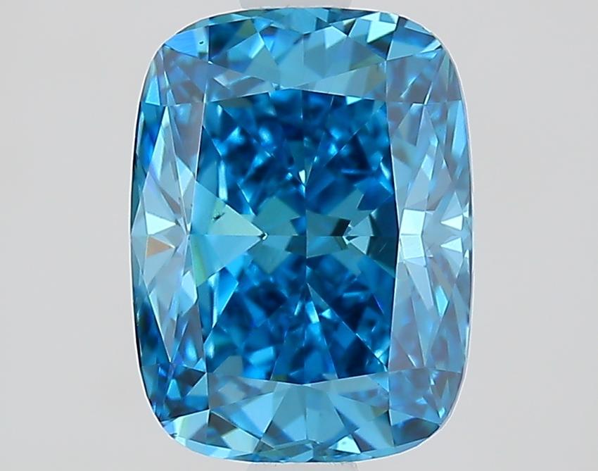 1.75 Ct. Fancy Vivid Blue Cushion Lab Grown Diamond
