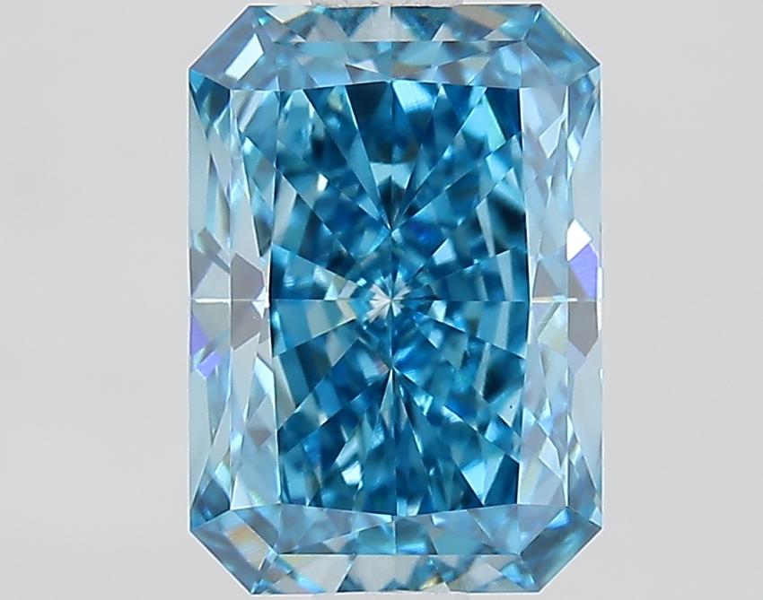 1.54 Ct. Fancy Vivid Blue Radiant Lab Grown Diamond