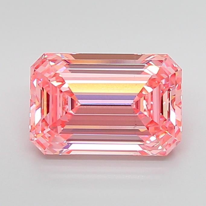 4.01 Ct. Fancy Vivid Pink Emerald Lab Grown Diamond