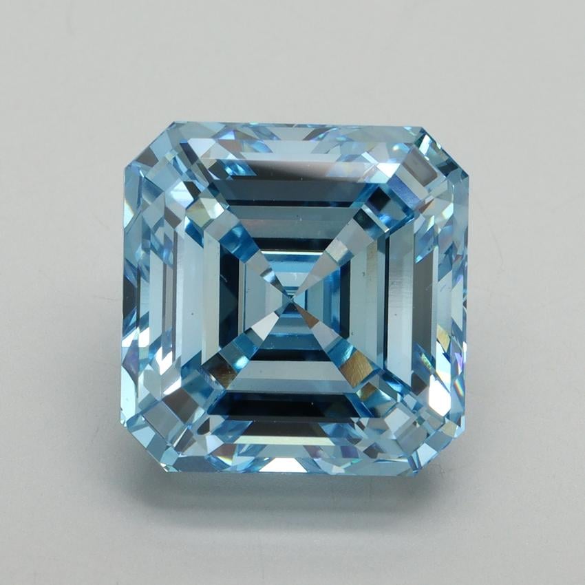 10.04 Ct. Fancy Vivid Blue Asscher Lab Grown Diamond