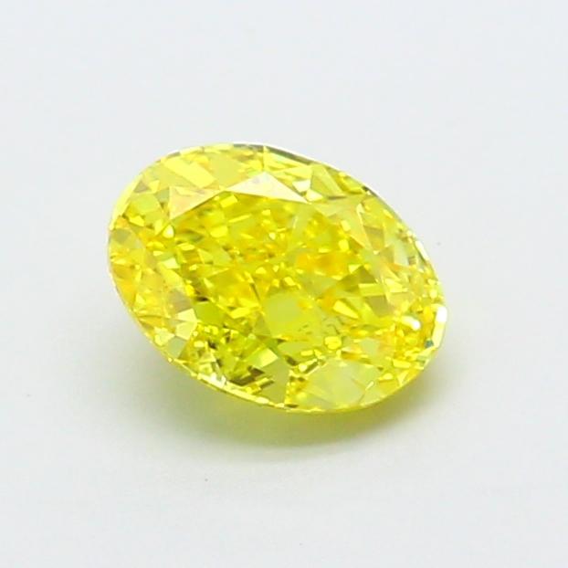 1.02 Ct. Fancy Vivid  Yellow Oval Lab Grown Diamond