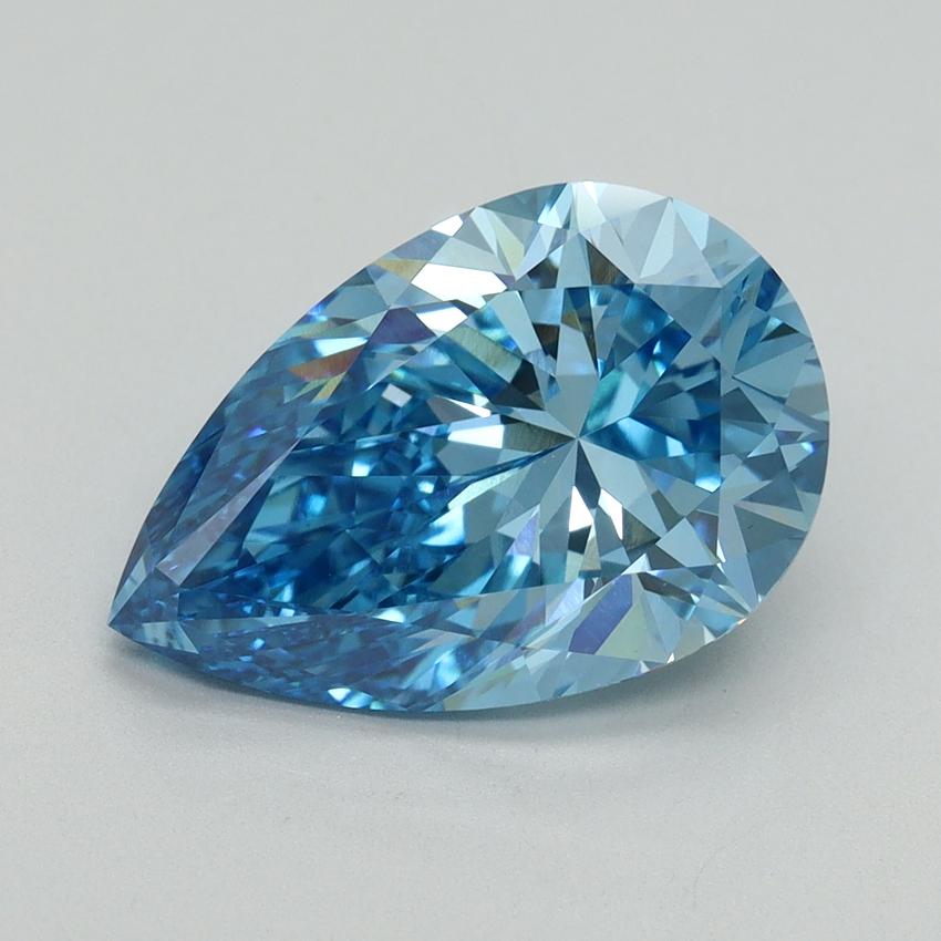 4.26 Ct. Fancy Vivid Blue Pear Lab Grown Diamond