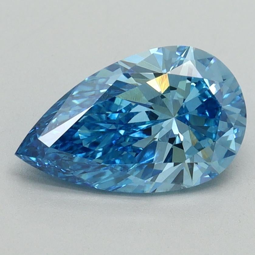 1.51 Ct. Fancy Vivid Blue Pear Lab Grown Diamond