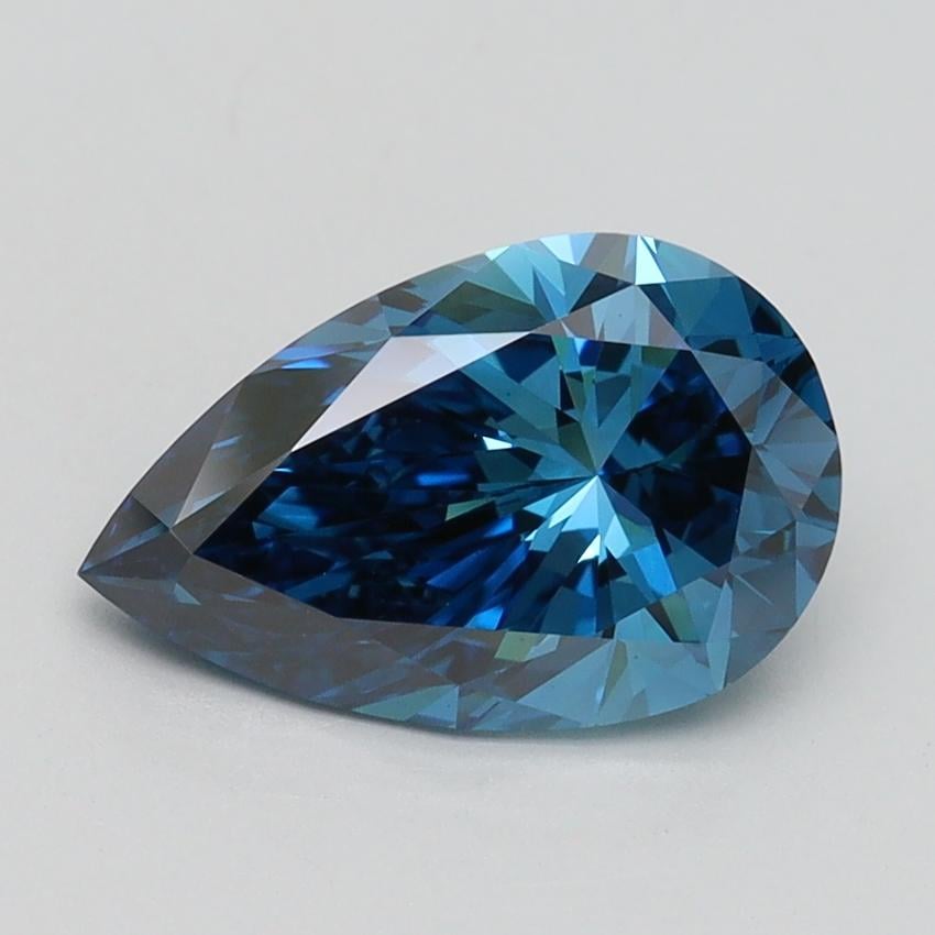 1.82 Ct. Fancy Vivid Blue Pear Lab Grown Diamond