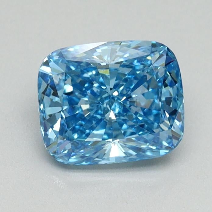 1.00 Ct. Fancy Vivid Blue Cushion Lab Grown Diamond