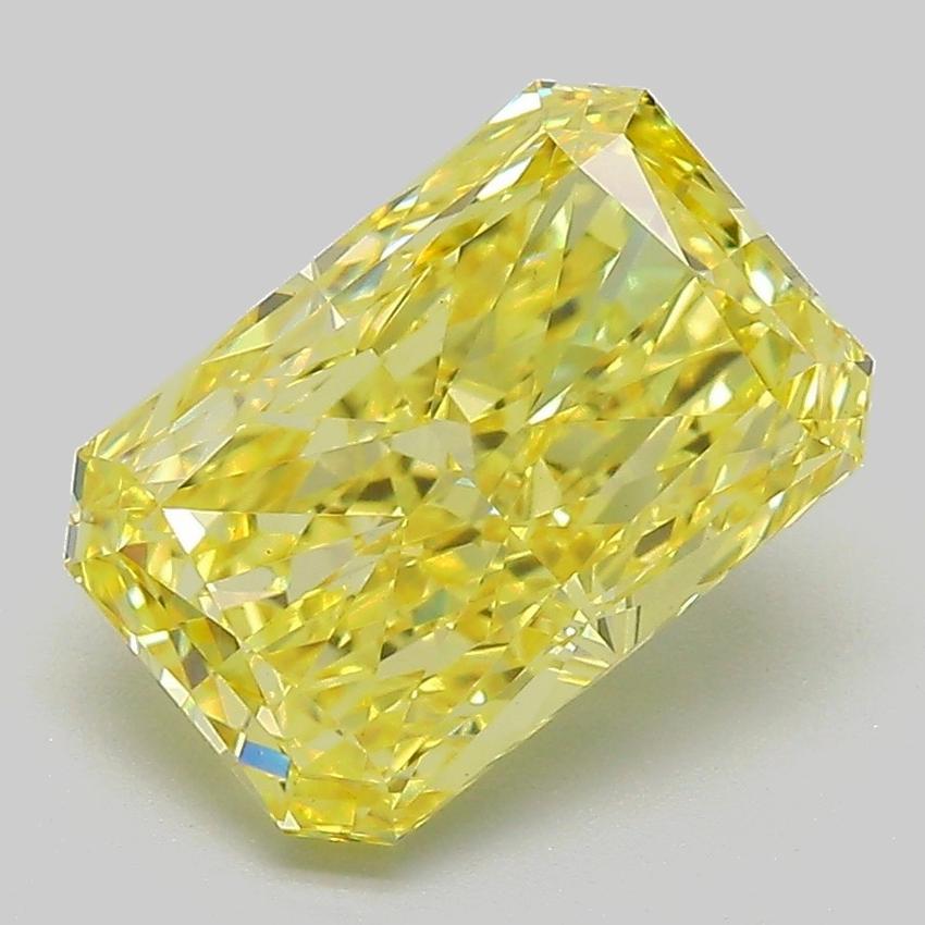 3.13 Ct. Fancy Vivid Yellow Radiant Lab Grown Diamond