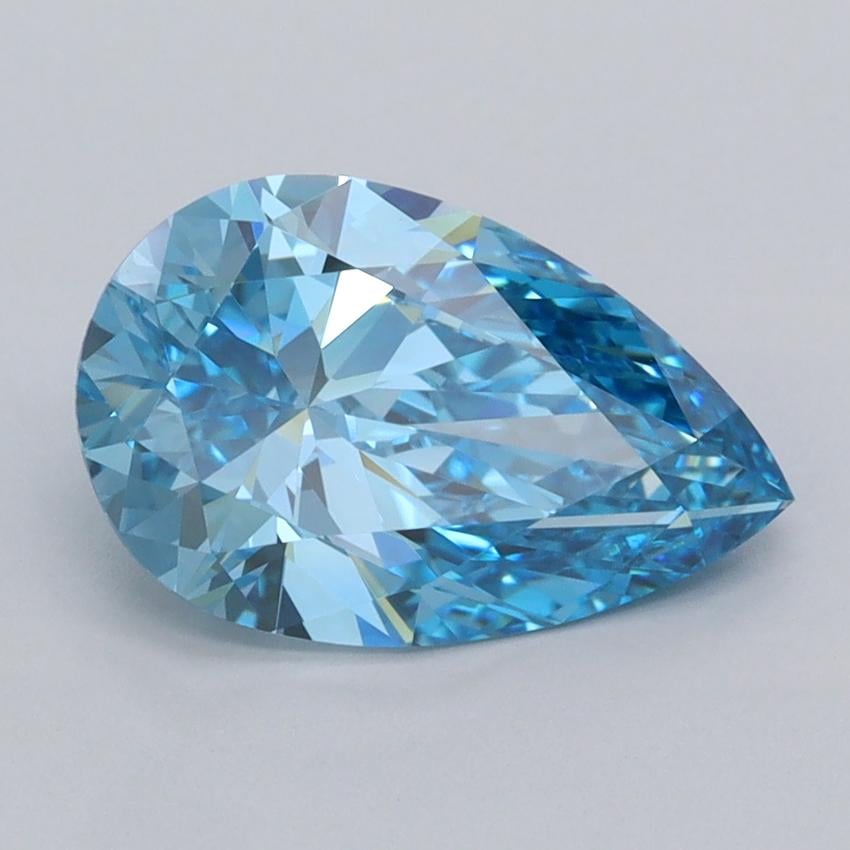 2.06 Ct. Fancy Vivid  Blue Pear Lab Grown Diamond