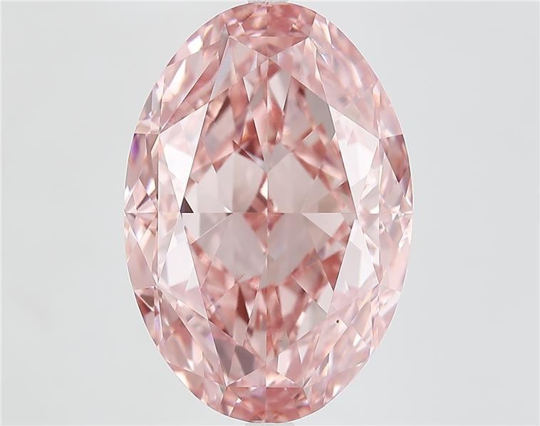 14.24 Ct. Fancy Vivid Pink Oval Lab Grown Diamond