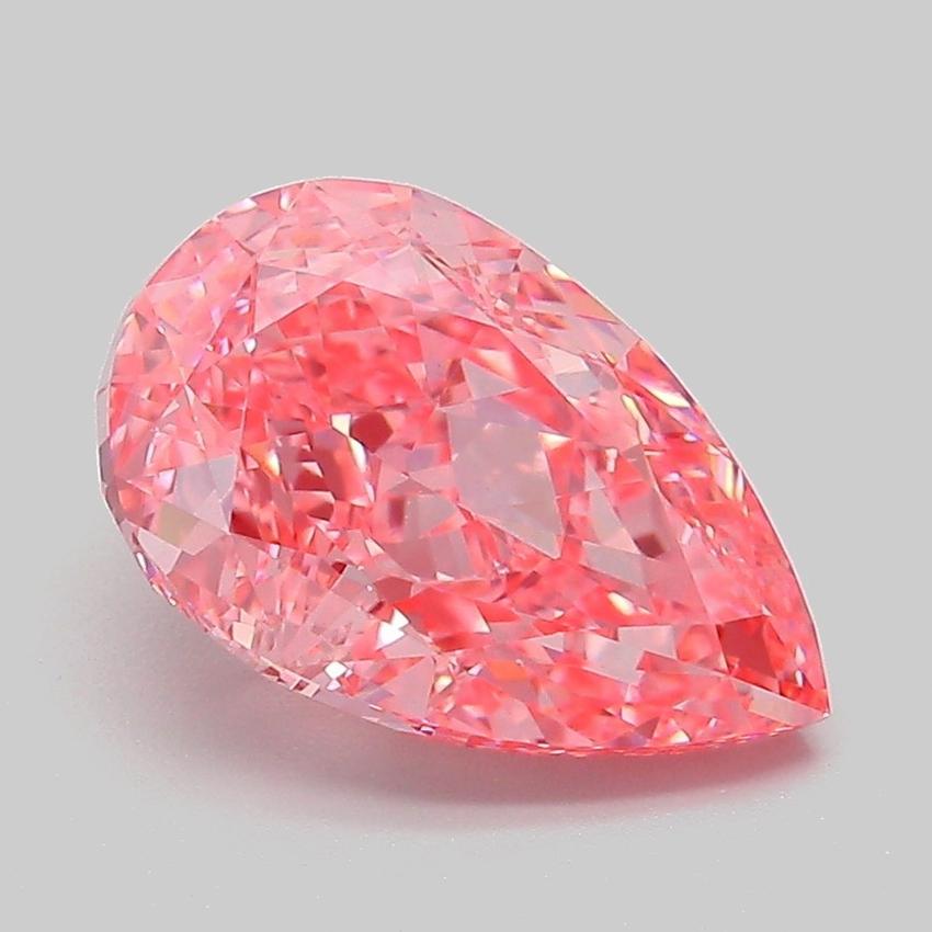 3.11 Ct. Fancy Vivid Pink Pear Lab Grown Diamond