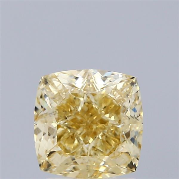 2.07 Ct. Fancy Yellow Cushion Lab Grown Diamond