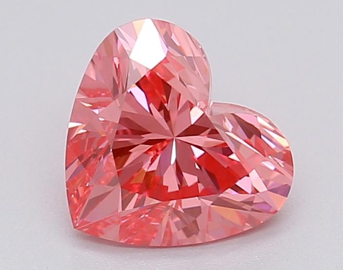 1.05 Ct. Fancy Vivid Pink Heart Lab Grown Diamond