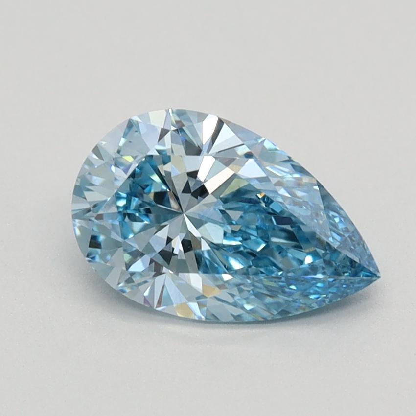0.97 Ct. Fancy Vivid Blue Pear Lab Grown Diamond