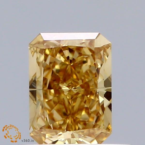 0.52 Ct. Fancy Vivid Yellow Radiant Lab Grown Diamond