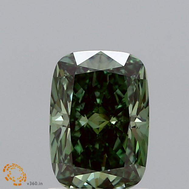 1.07 Ct. Fancy Deep Green Cushion Lab Grown Diamond