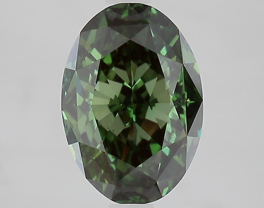 2.64 Ct. Fancy Deep Green Oval Lab Grown Diamond
