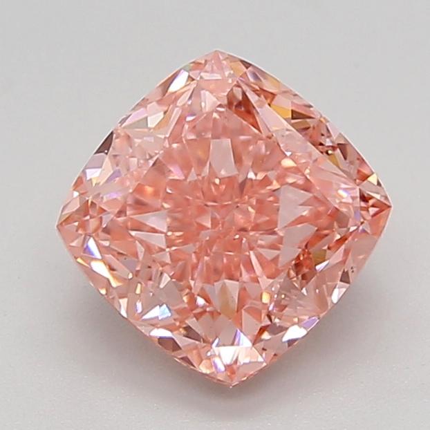 2.78 Ct. Fancy Vivid  Pink Cushion Lab Grown Diamond