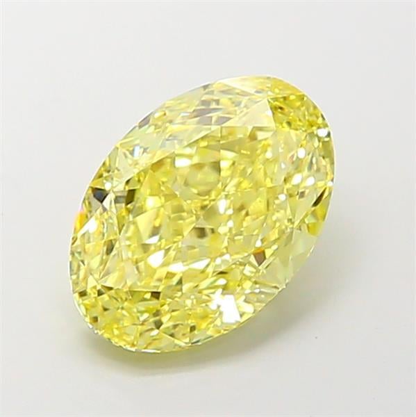 3.53 Ct. Fancy Intense Yellow Oval Lab Grown Diamond