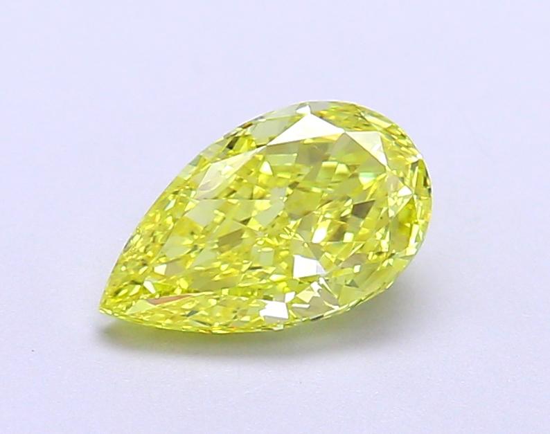 1.12 Ct. Fancy Vivid  Yellow Pear Lab Grown Diamond