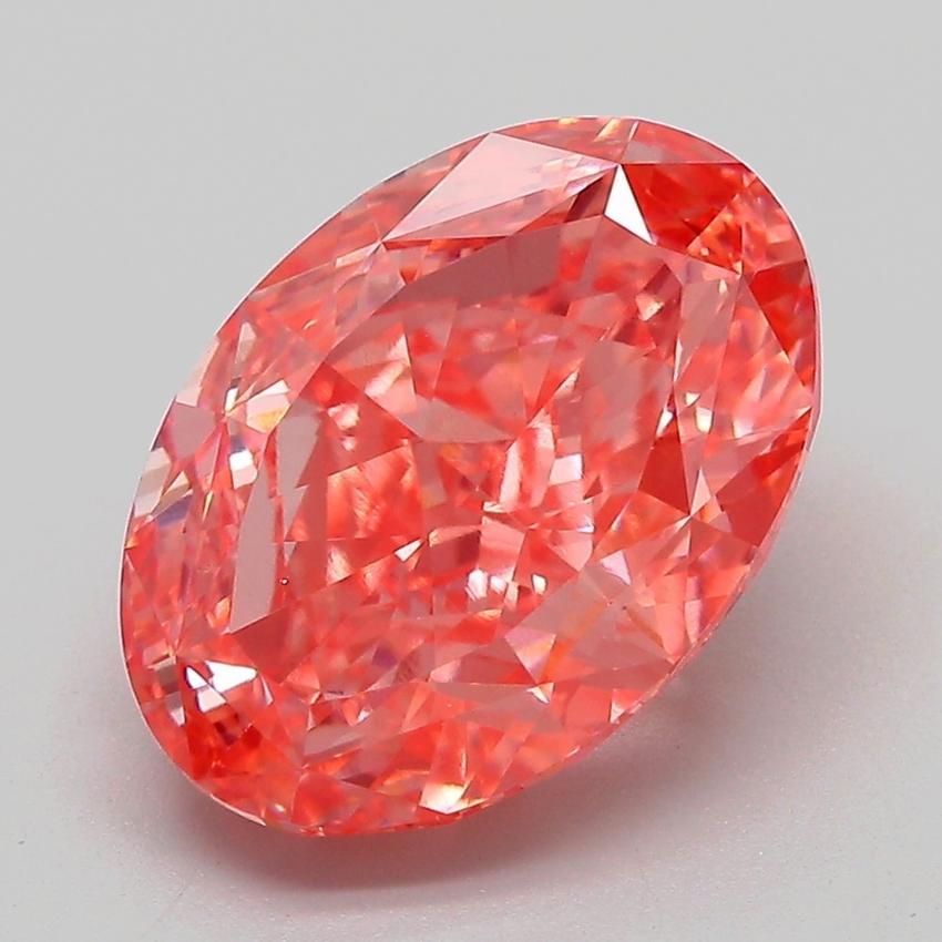 5.07 Ct. Fancy Vivid Pink Oval Lab Grown Diamond