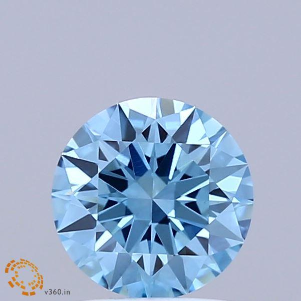 1.05 Ct. Fancy Vivid Blue Round Lab Grown Diamond