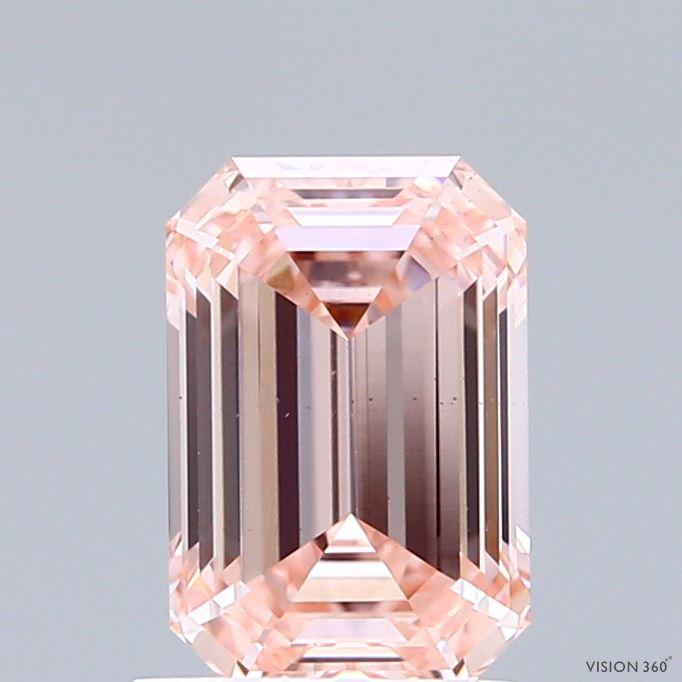 1.56 Ct. Fancy Vivid Pink Emerald Lab Grown Diamond