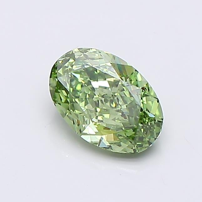 0.75 Ct. Fancy Vivid  Green Oval Lab Grown Diamond