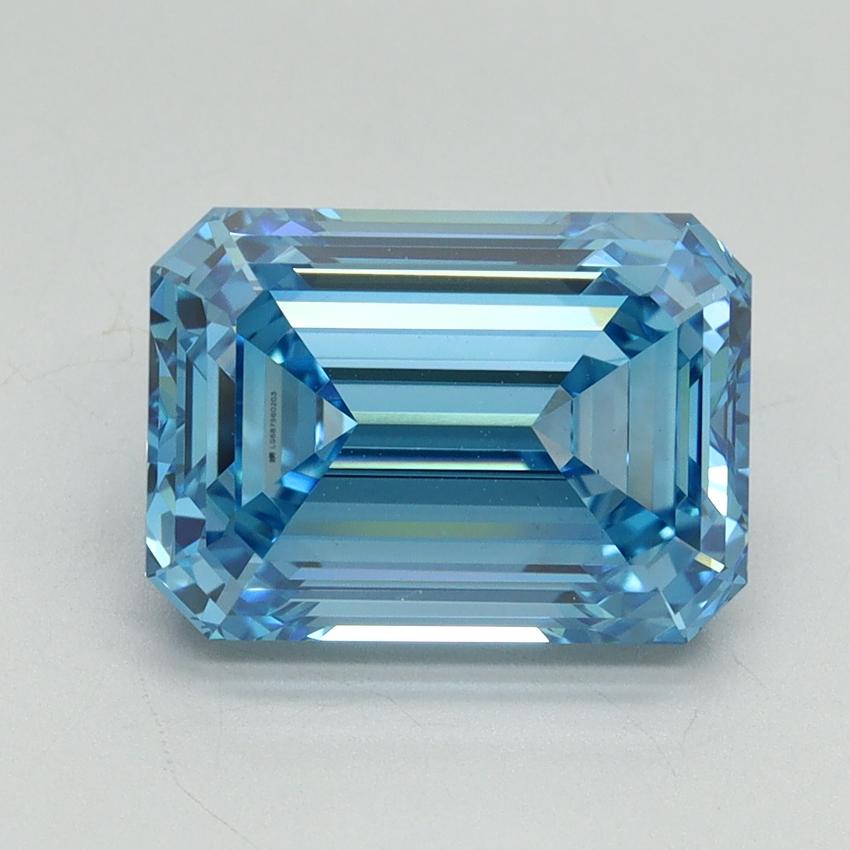 4.21 Ct. Fancy Vivid Blue Emerald Lab Grown Diamond