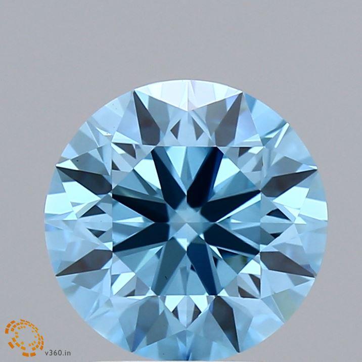2.49 Ct. Fancy Vivid  Blue Round Lab Grown Diamond