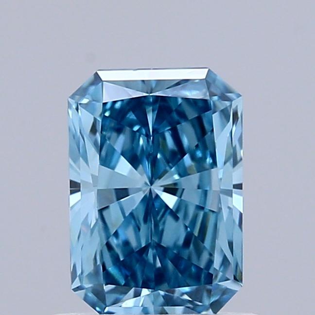 0.77 Ct. Fancy Vivid  Blue Radiant Lab Grown Diamond