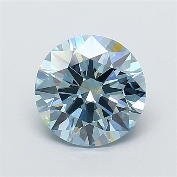 1.58 Ct. Fancy Intense  Blue Round Lab Grown Diamond