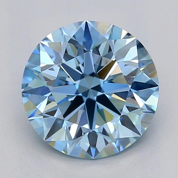 1.54 Ct. Fancy Vivid  Blue Round Lab Grown Diamond