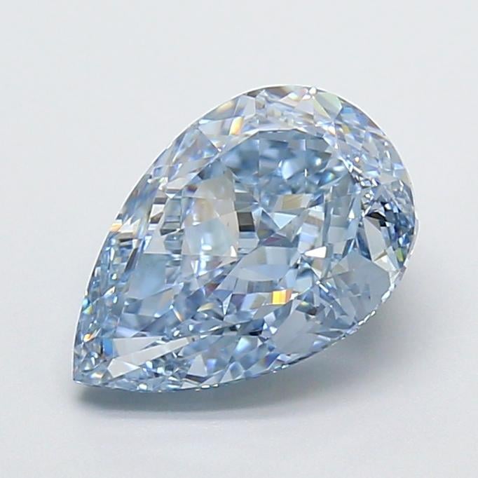 3.02 Ct. Fancy Intense Blue Pear Lab Grown Diamond