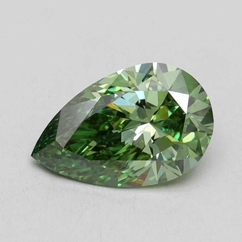 1.00 Ct. Fancy Vivid Green Pear Lab Grown Diamond