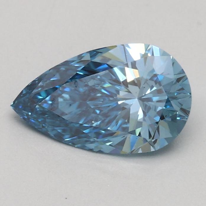 0.58 Ct. Fancy Vivid Blue Pear Lab Grown Diamond