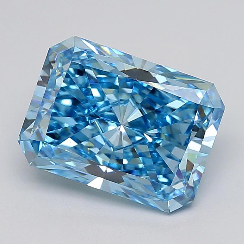 5.10 Ct. Fancy Vivid  Blue Radiant Lab Grown Diamond