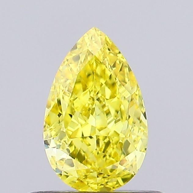 0.53 Ct. Fancy Vivid Yellow Pear Lab Grown Diamond