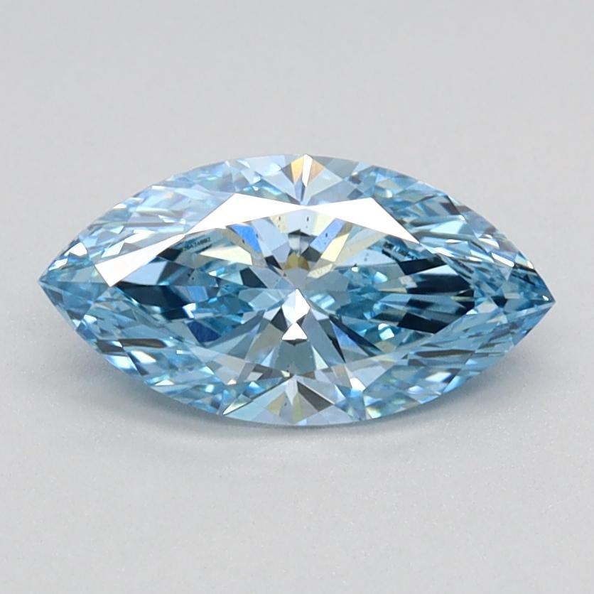 0.79 Ct. Fancy Vivid Blue Marquise Lab Grown Diamond