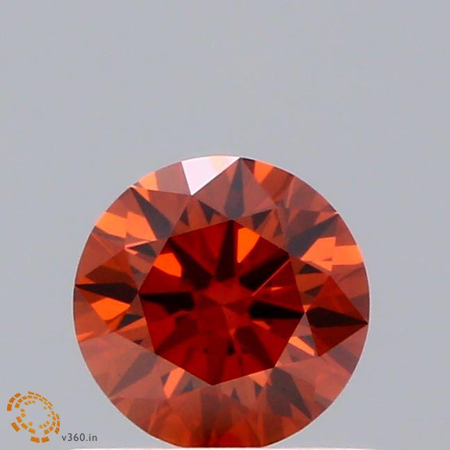 0.48 Ct. Fancy Orange Round Lab Grown Diamond