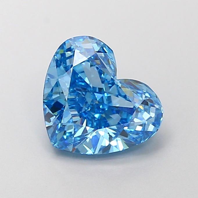 1.61 Ct. Fancy Vivid Blue Heart Lab Grown Diamond