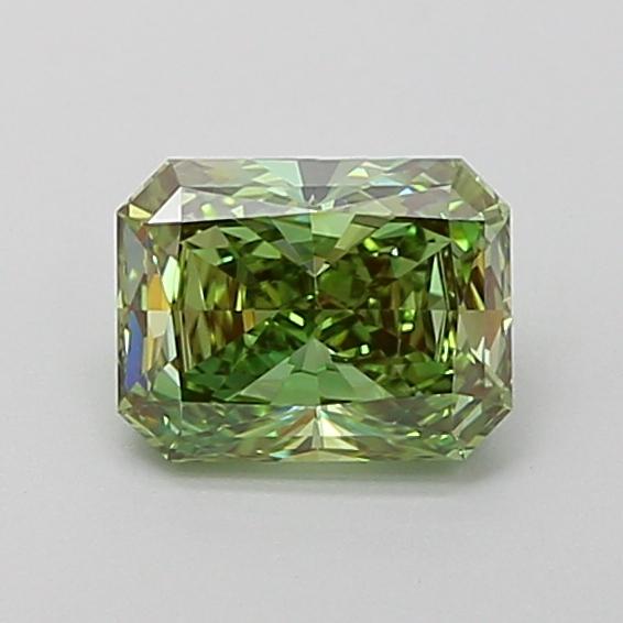 1.05 Ct. Fancy Vivid Green Radiant Lab Grown Diamond