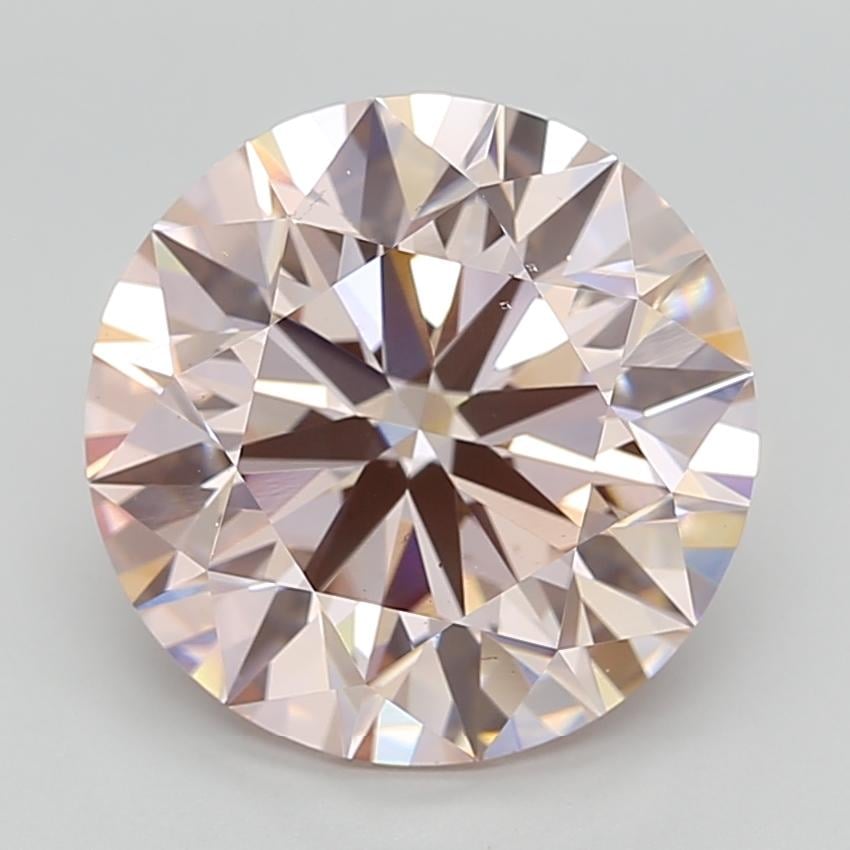 7.01 Ct. Fancy  Pink Round Lab Grown Diamond