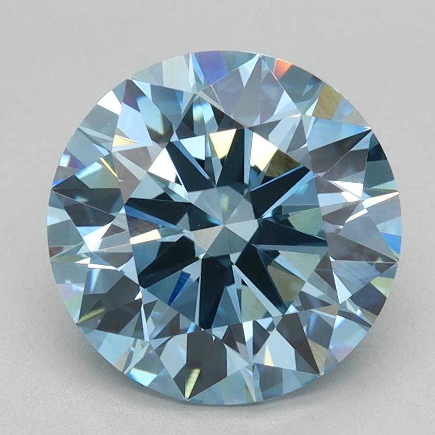 2.09 Ct. Fancy Vivid Blue Round Lab Grown Diamond