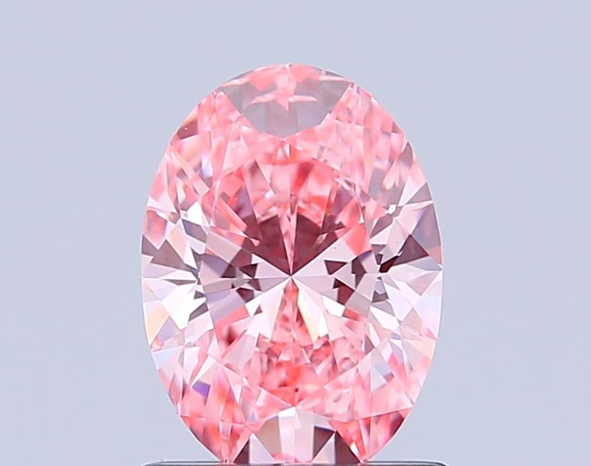 1.00 Ct. Fancy Vivid Pink Oval Lab Grown Diamond