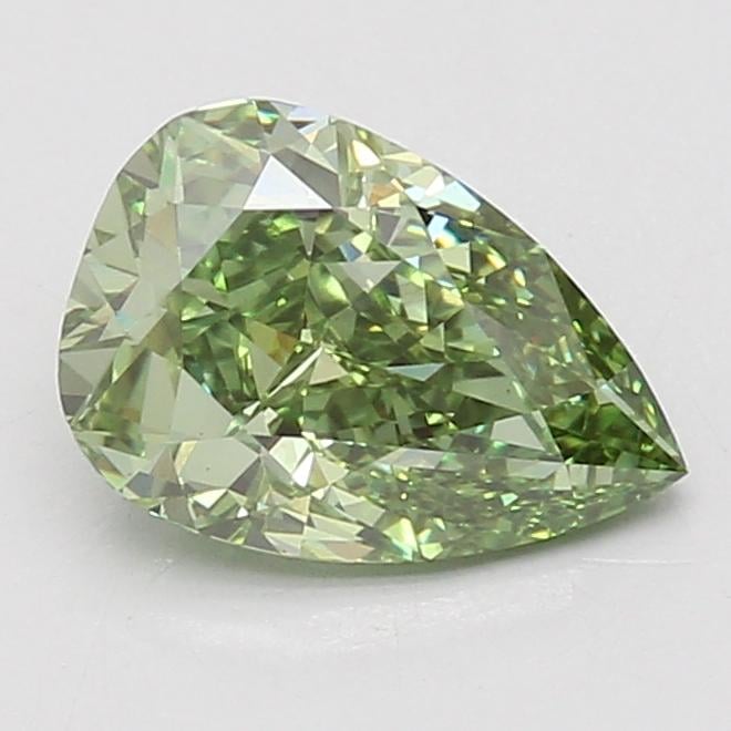 2.07 Ct. Fancy Vivid Green Pear Lab Grown Diamond