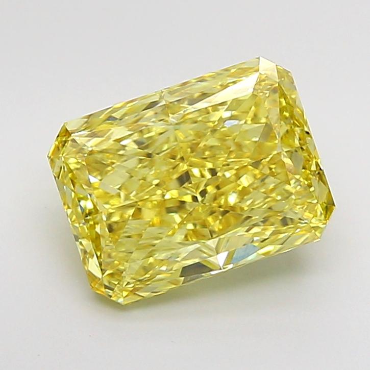 3.44 Ct. Fancy Vivid Yellow Radiant Lab Grown Diamond