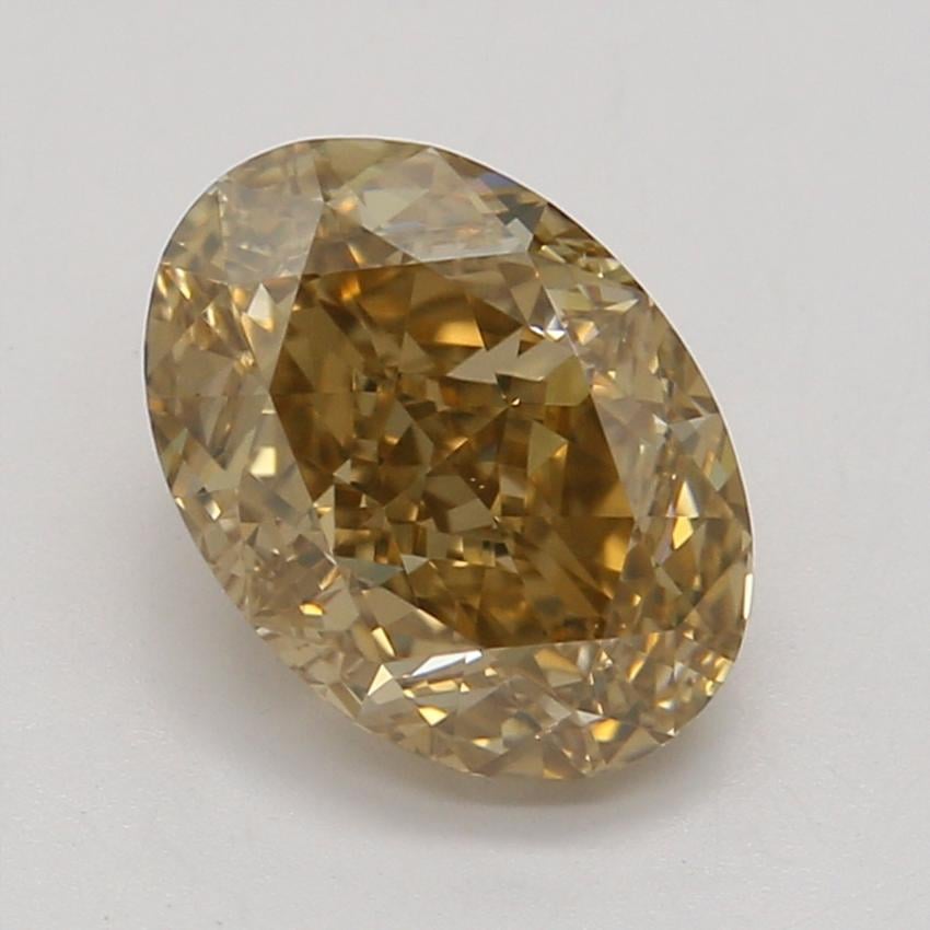 1.03 Ct. Fancy Deep Brownish Orangy Yellow Oval Diamond
