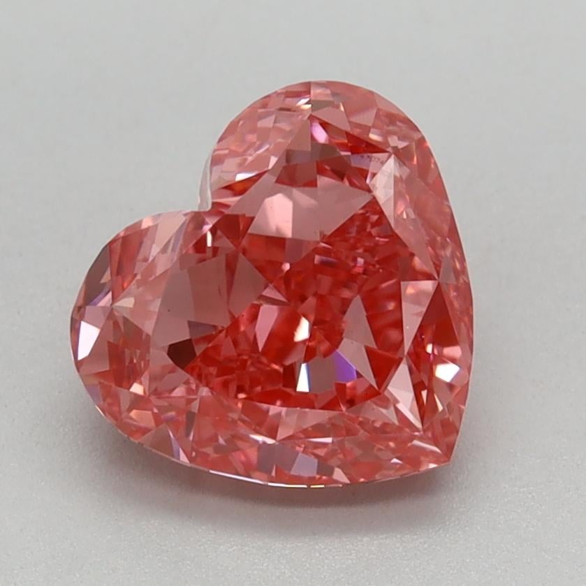 1.53 Ct. Fancy Vivid Pink Heart Lab Grown Diamond