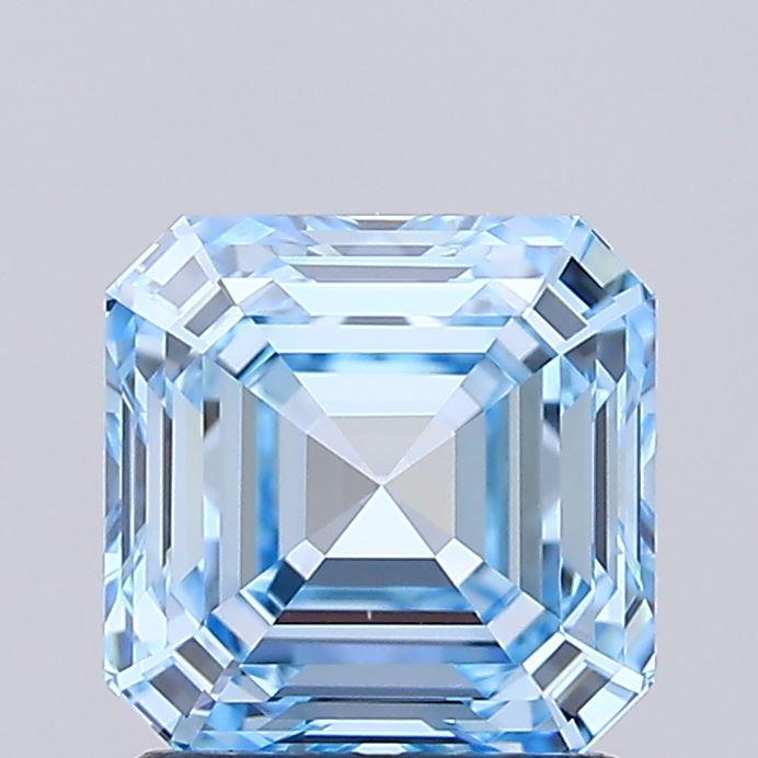 1.54 Ct. Fancy Vivid Blue Asscher Lab Grown Diamond